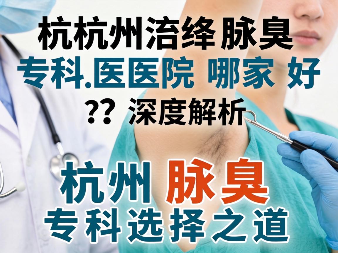 杭州腋臭专科医院哪家好？深度解析杭州腋臭专科选择之道