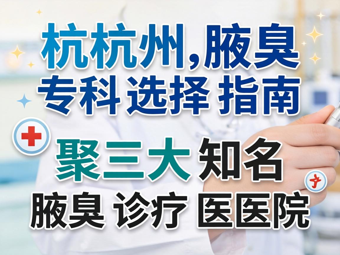 杭州腋臭专科选择指南，聚焦三大知名腋臭诊疗医院
