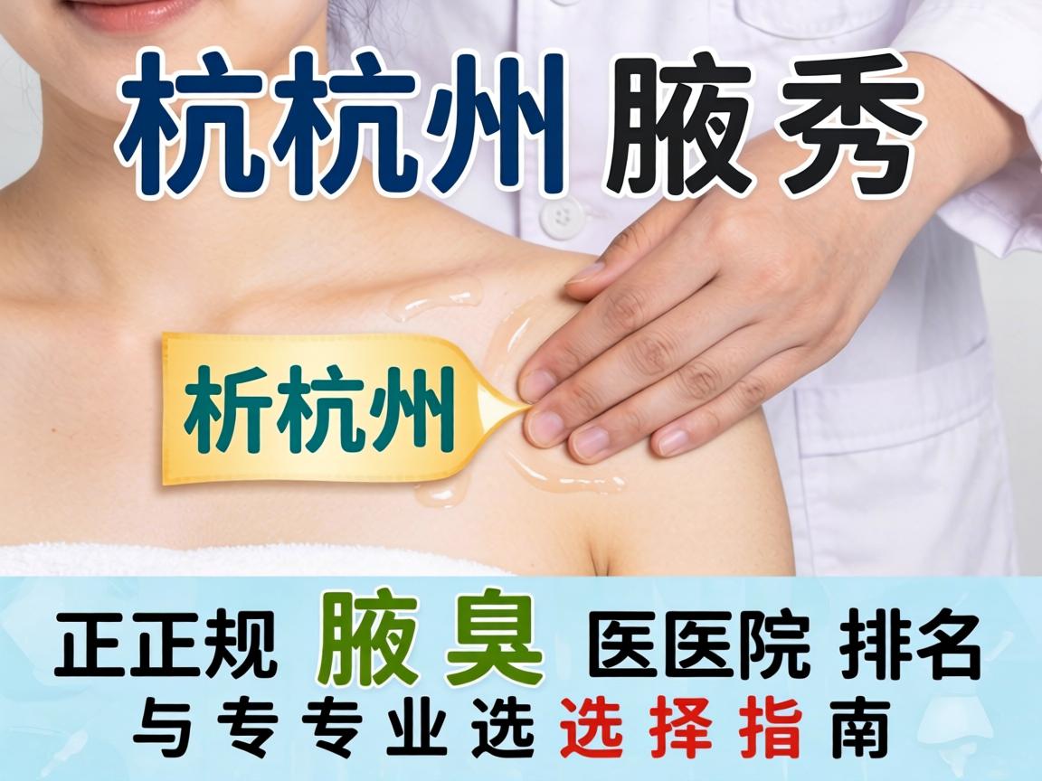 杭州腋秀解析，杭州正规腋臭医院排名与专业选择指南