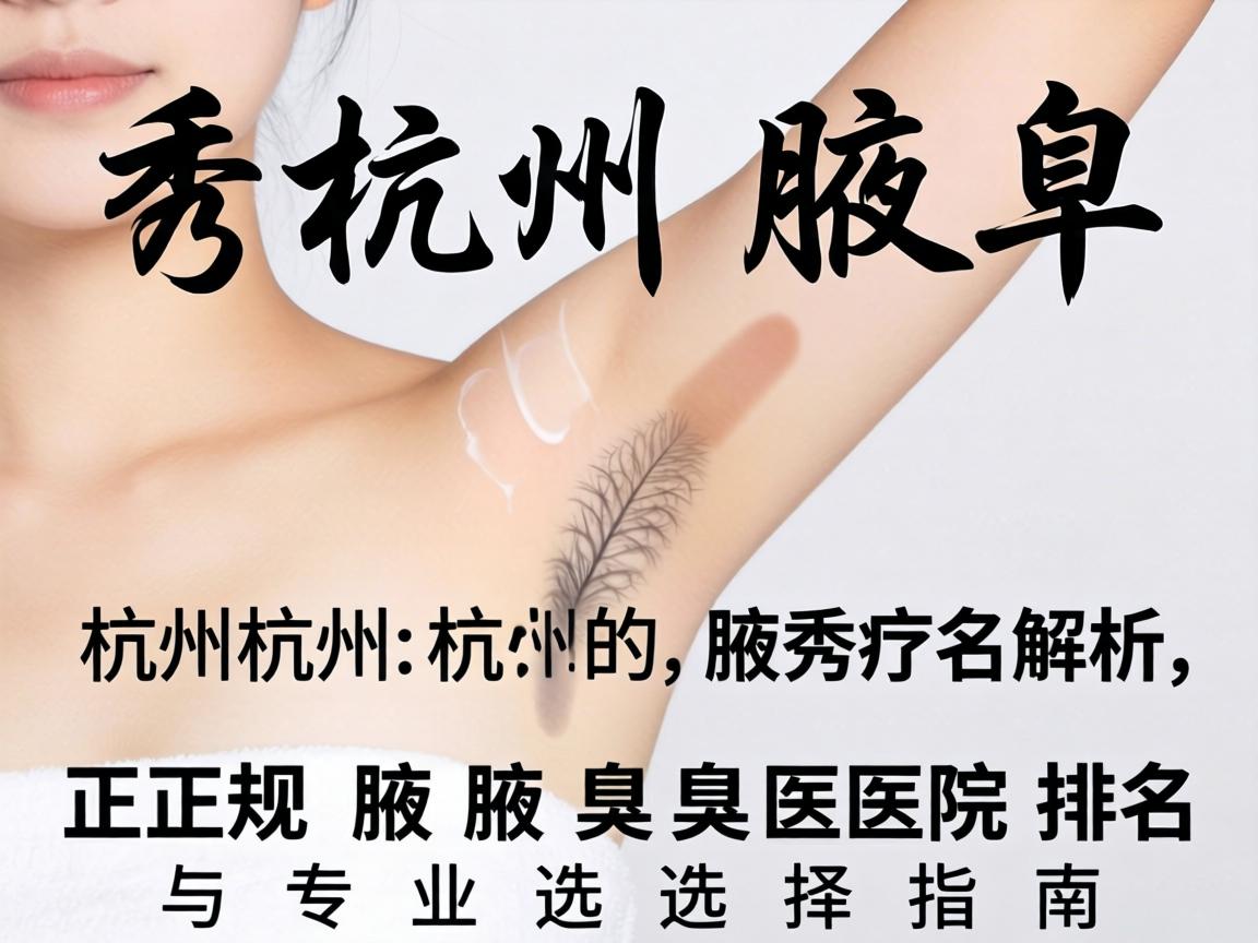 杭州腋秀解析，杭州正规腋臭医院排名与专业选择指南
