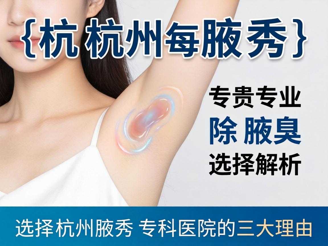 杭州腋秀解析，专业除腋臭，选择杭州腋秀专科医院的三大理由