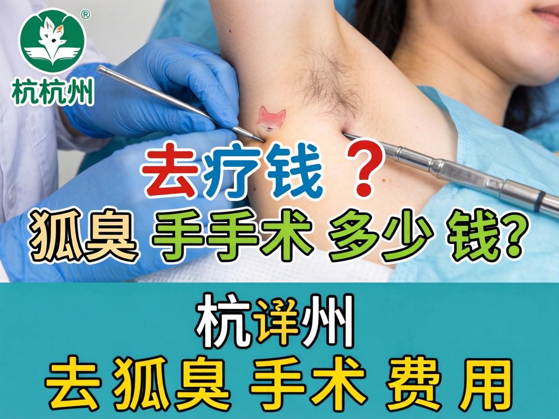 杭州去狐臭手术多少钱？详解杭州去狐臭手术费用