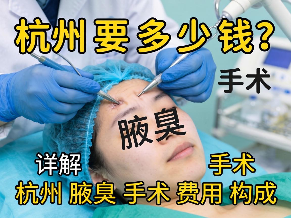 杭州腋臭手术要多少钱？详解杭州腋臭手术费用构成