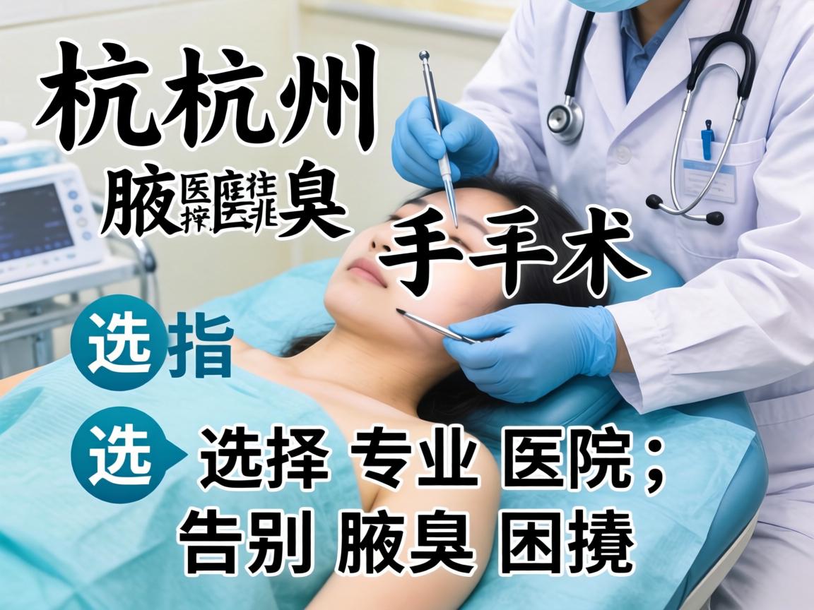 杭州腋臭手术医院指南，选择专业医院，告别腋臭困扰