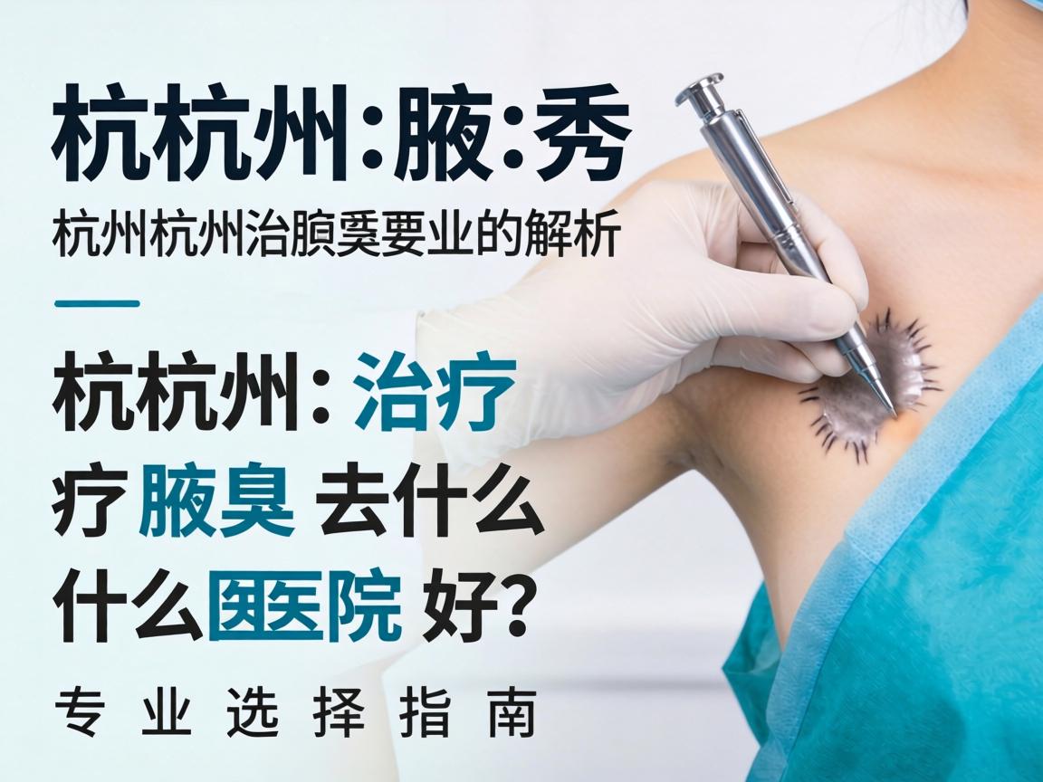 杭州腋秀解析，杭州治疗腋臭去什么医院好？专业选择指南