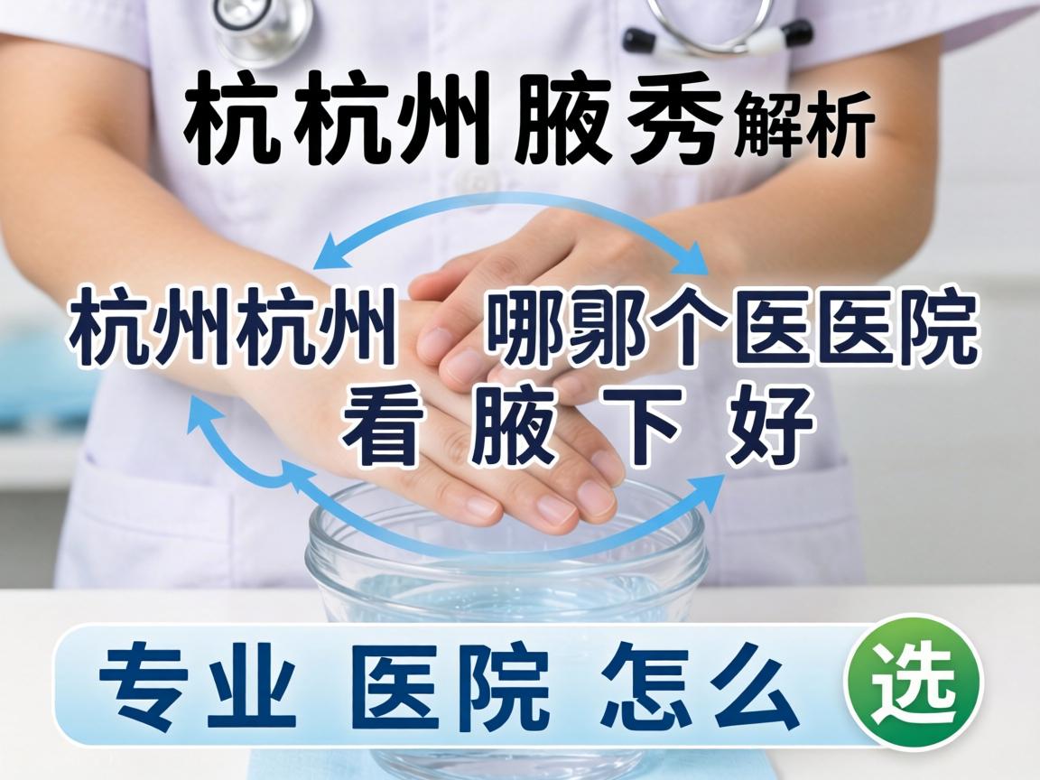 杭州腋秀解析，杭州哪个医院看腋下好，专业医院怎么选