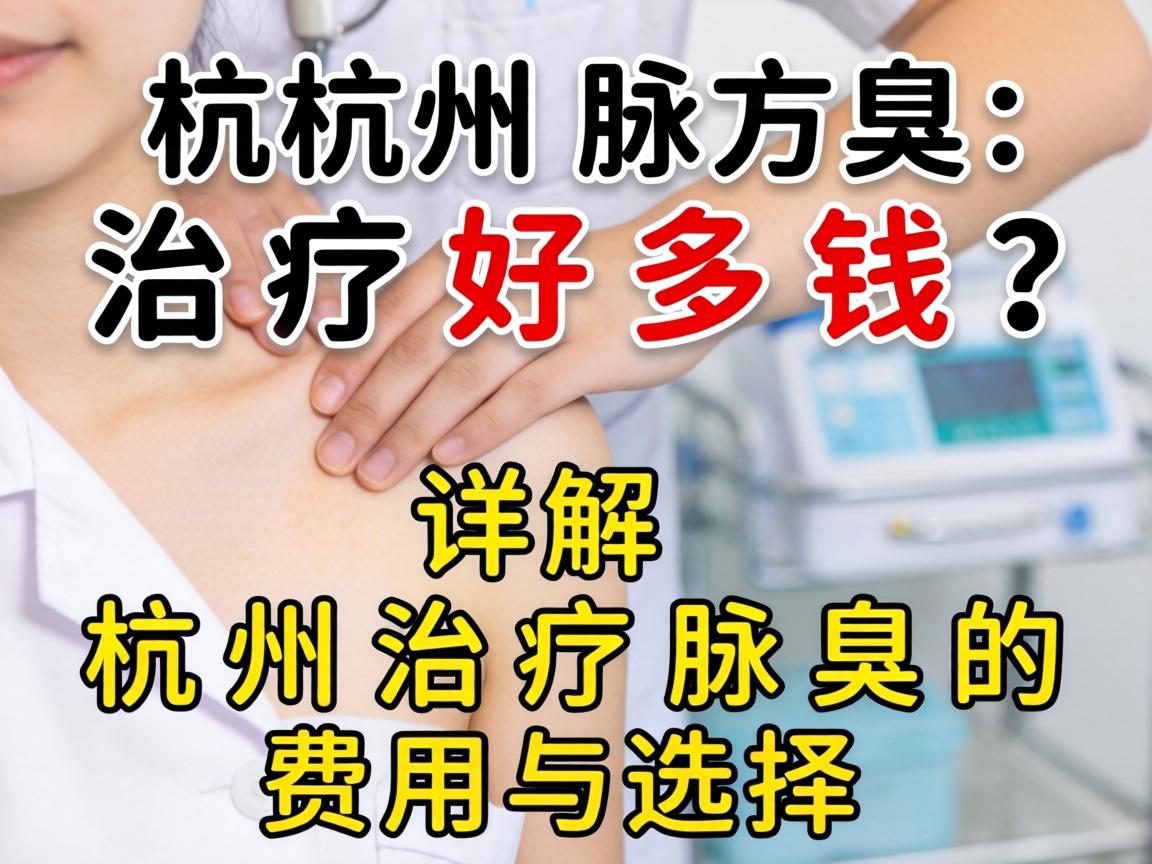 杭州腋臭治疗好多钱？详解杭州治疗腋臭的费用与选择
