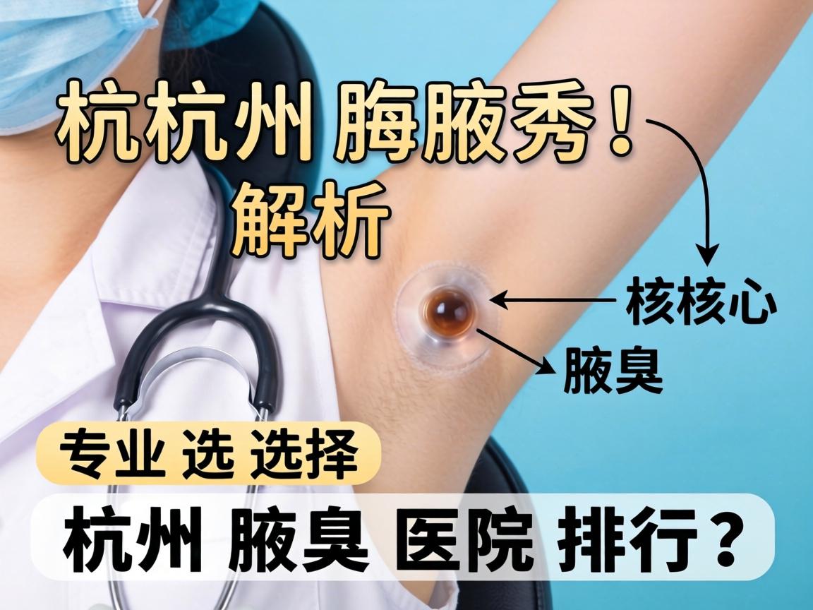 杭州腋秀解析，专业选择杭州腋臭医院排行的核心要点