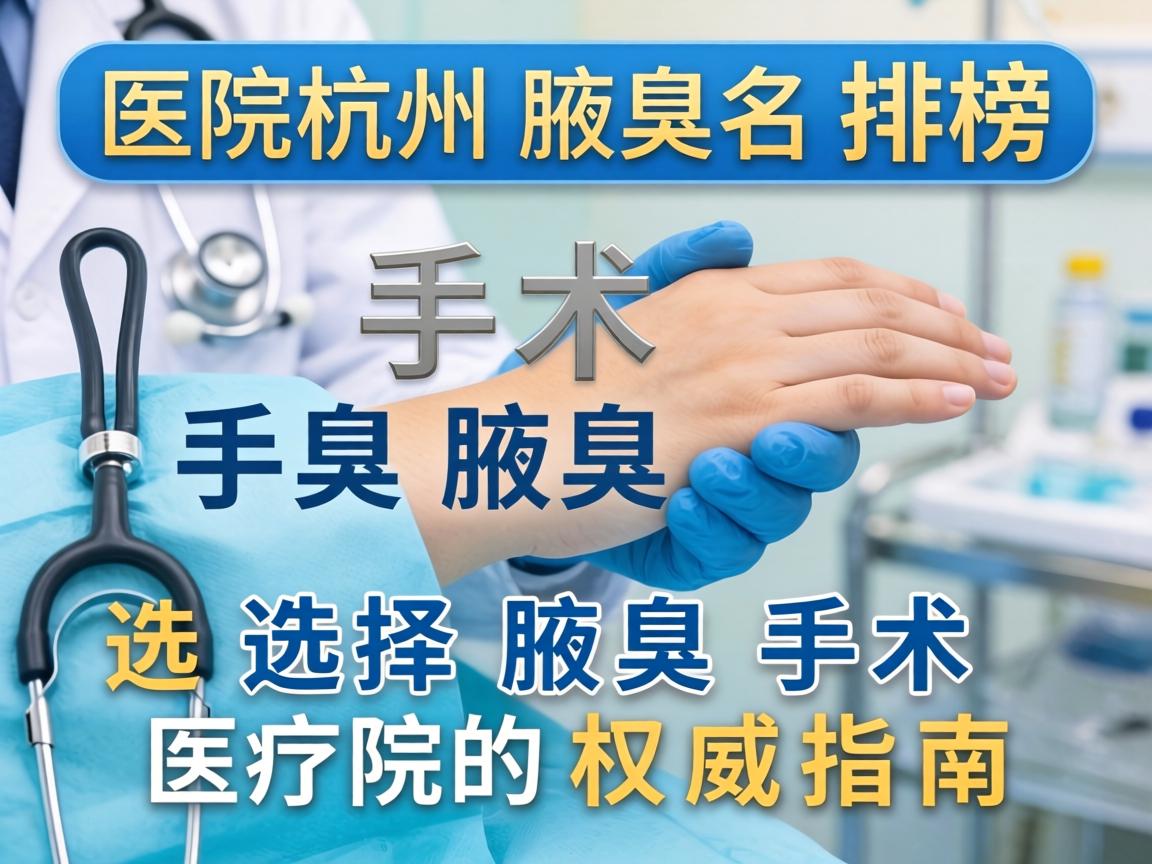 杭州腋臭手术医院排名榜解读,选择腋臭手术医院的权威指南 杭州腋臭手术医院排名榜解读,选择腋臭手术医院的权威指南