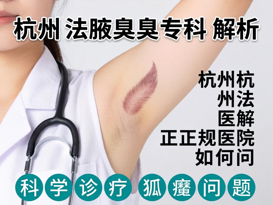 杭州腋臭专科解析，杭州正规医院如何科学诊疗狐臭问题
