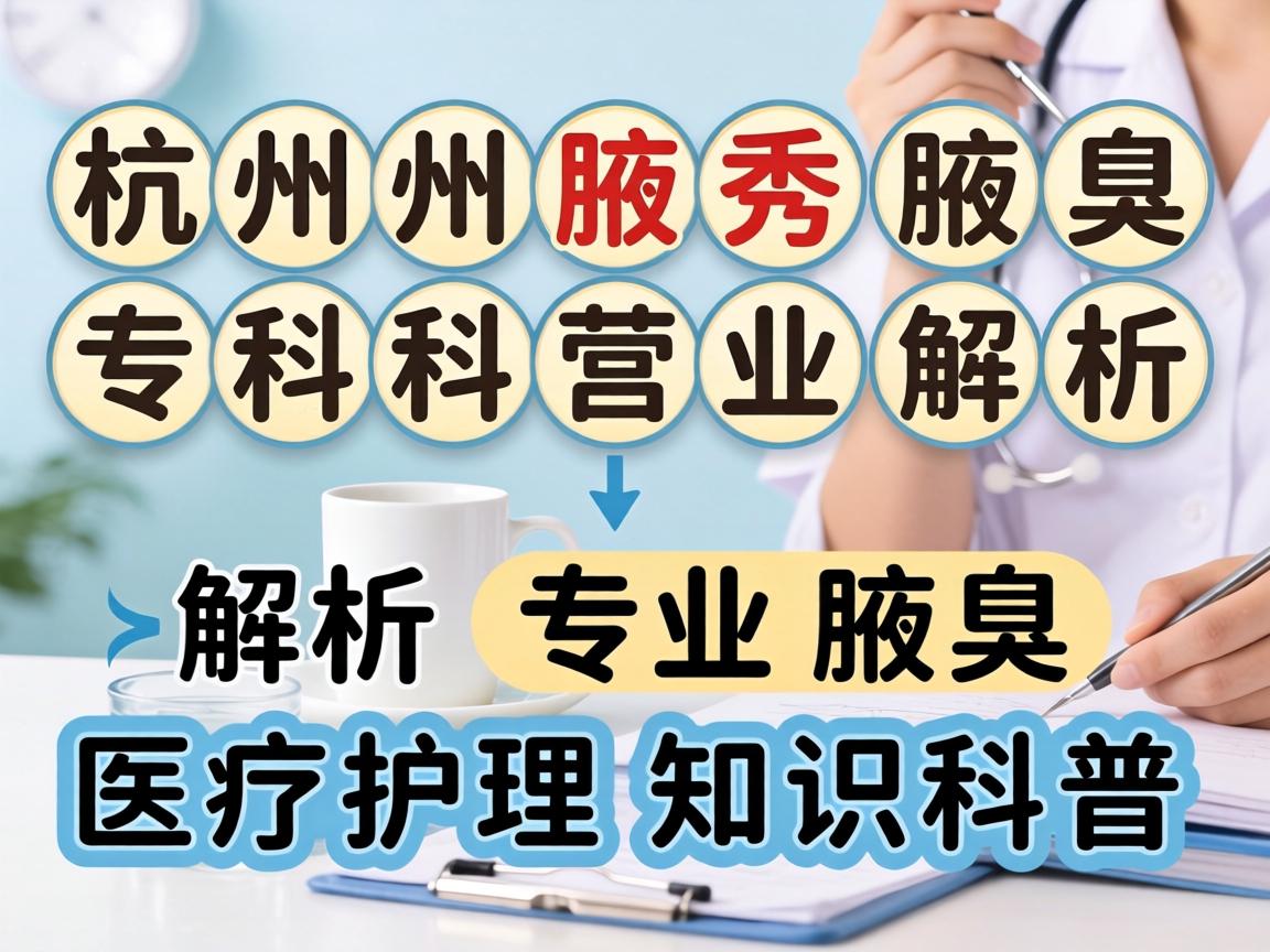 杭州腋秀腋臭专科营业解析，专业腋臭医疗护理知识科普