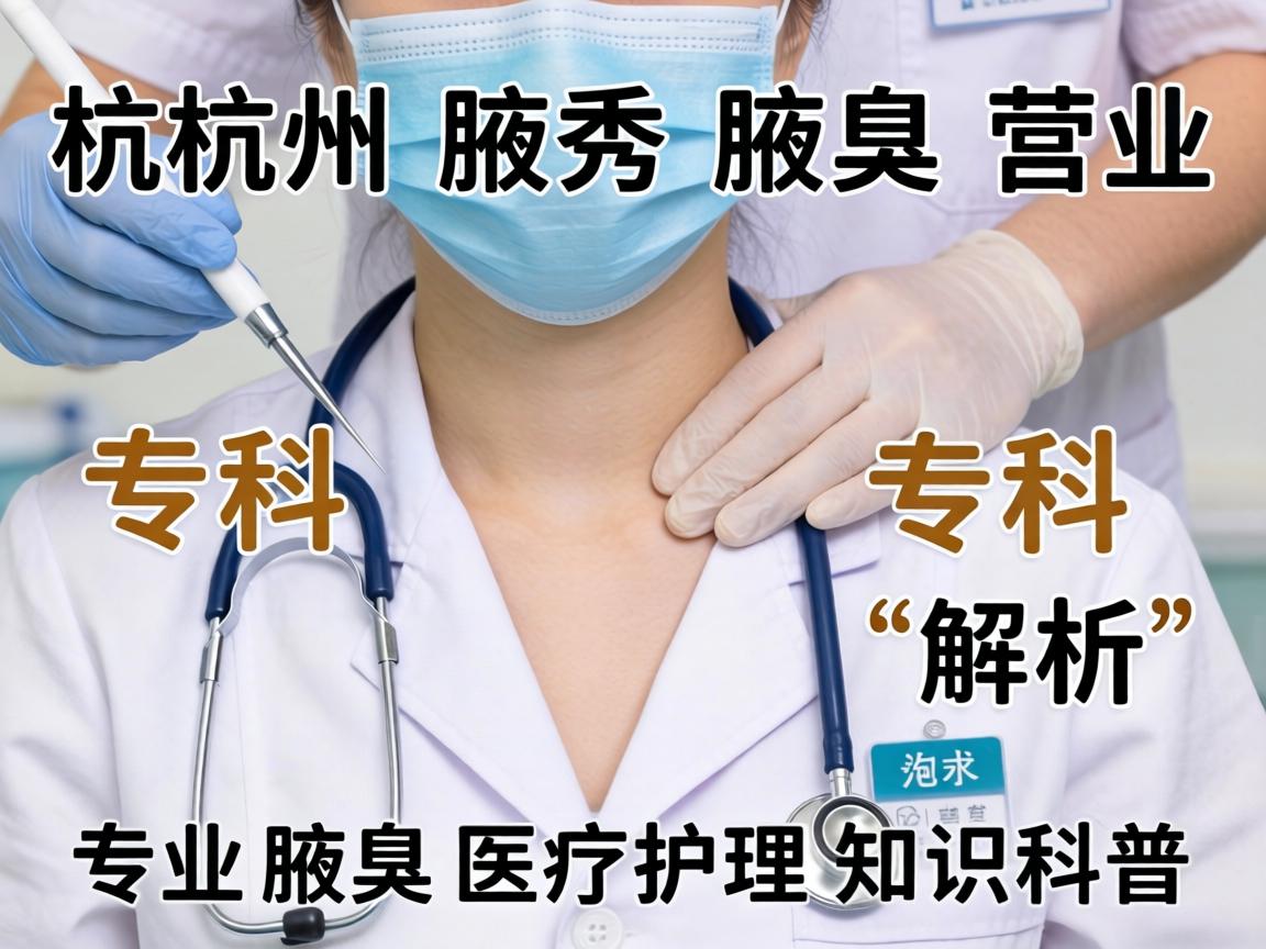 杭州腋秀腋臭专科营业解析，专业腋臭医疗护理知识科普