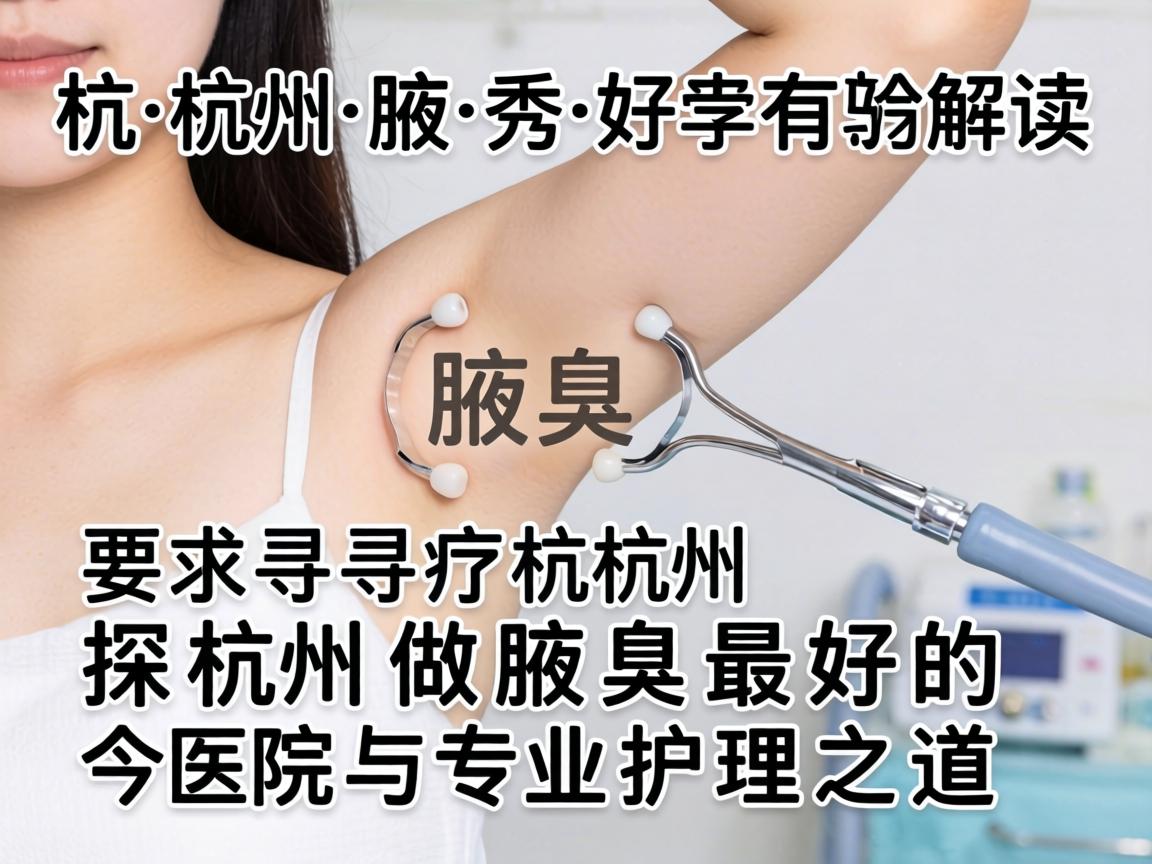 杭州腋秀解读，探寻杭州做腋臭最好的医院与专业护理之道