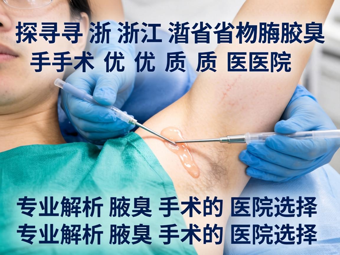 探寻浙江省腋臭手术优质医院，专业解析腋臭手术的医院选择