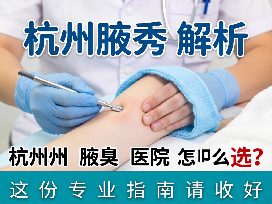 杭州腋秀解析，杭州腋臭医院怎么选？这份专业指南请收好