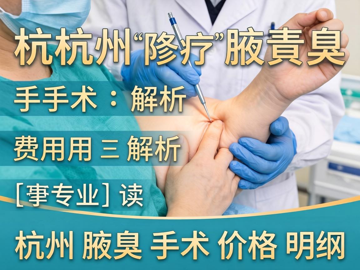杭州腋臭手术费用解析，专业解读杭州腋臭手术价格明细