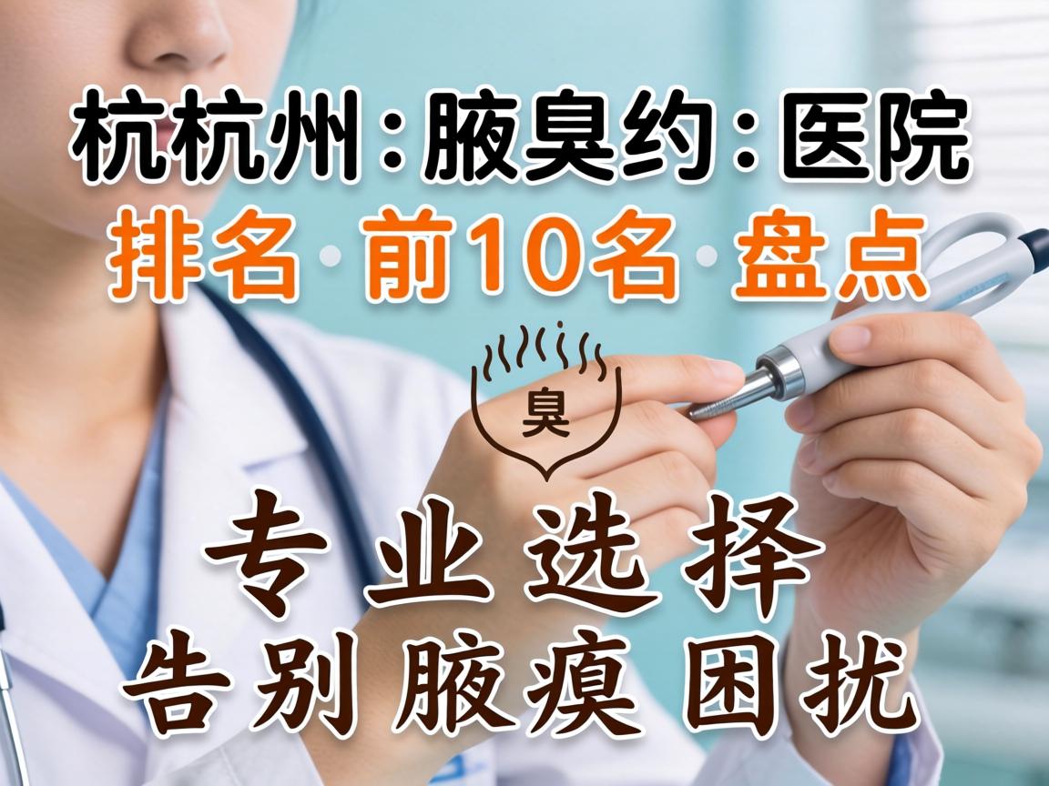 杭州腋臭医院排名前十名盘点，专业选择，告别腋臭困扰