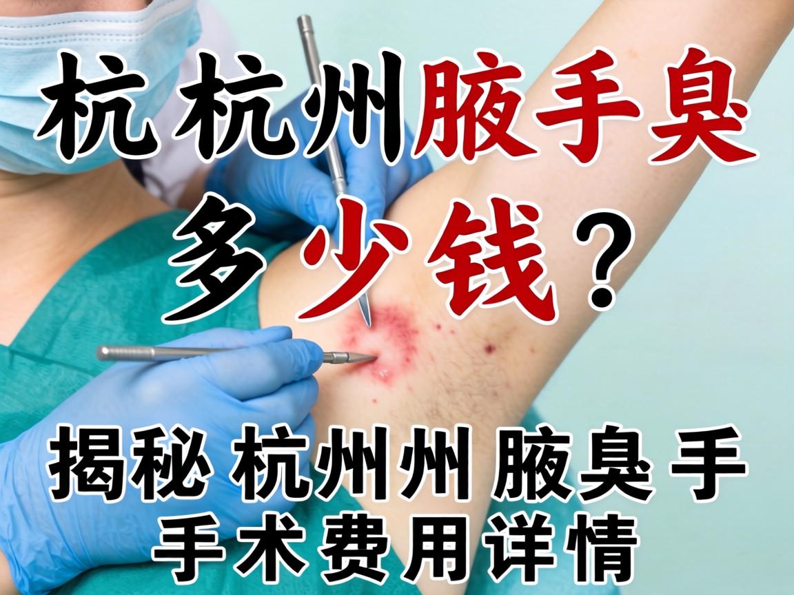 杭州腋臭手术多少钱？揭秘杭州腋臭手术费用详情