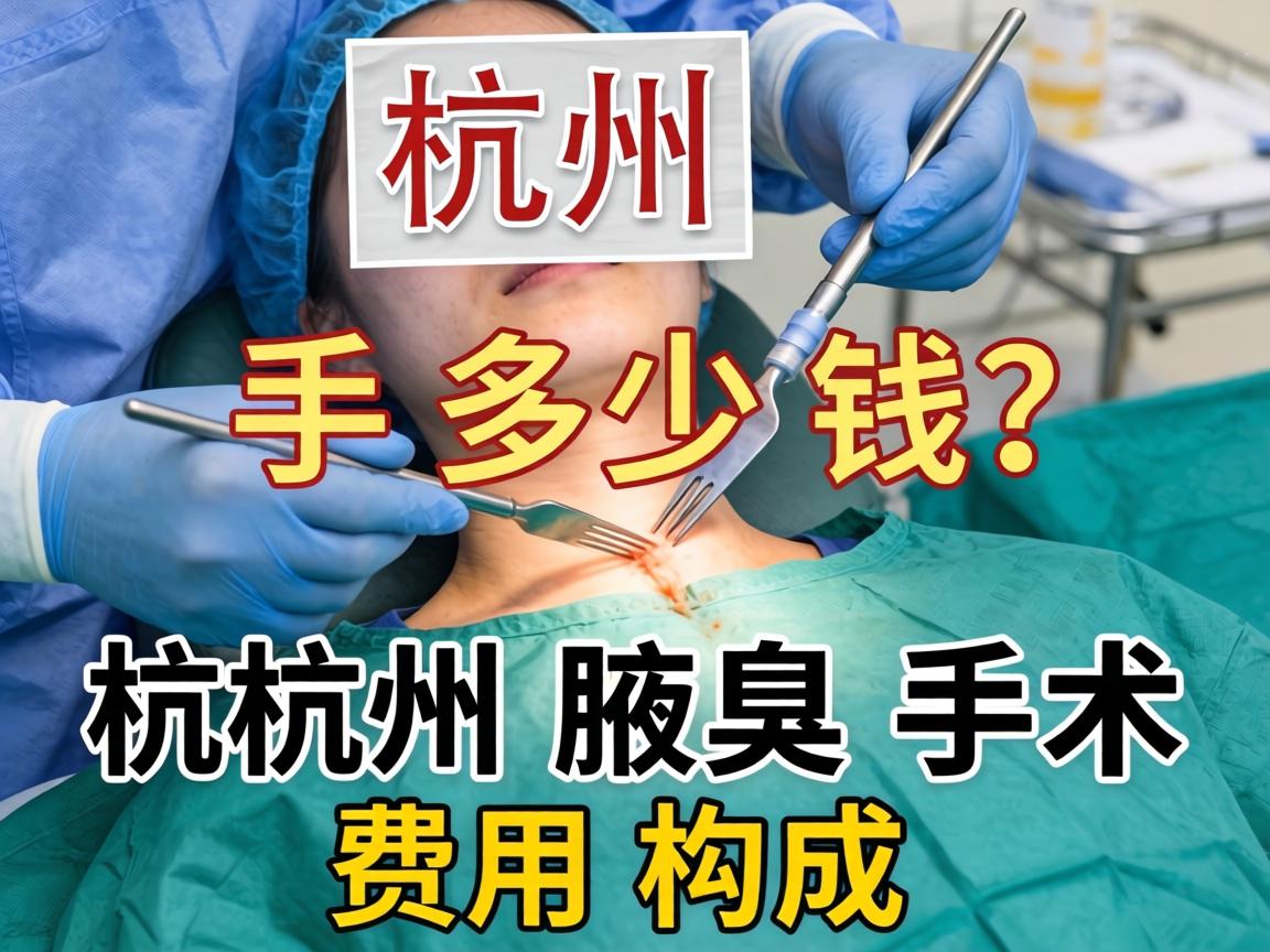 杭州腋臭手术多少钱？详解杭州腋臭手术费用构成