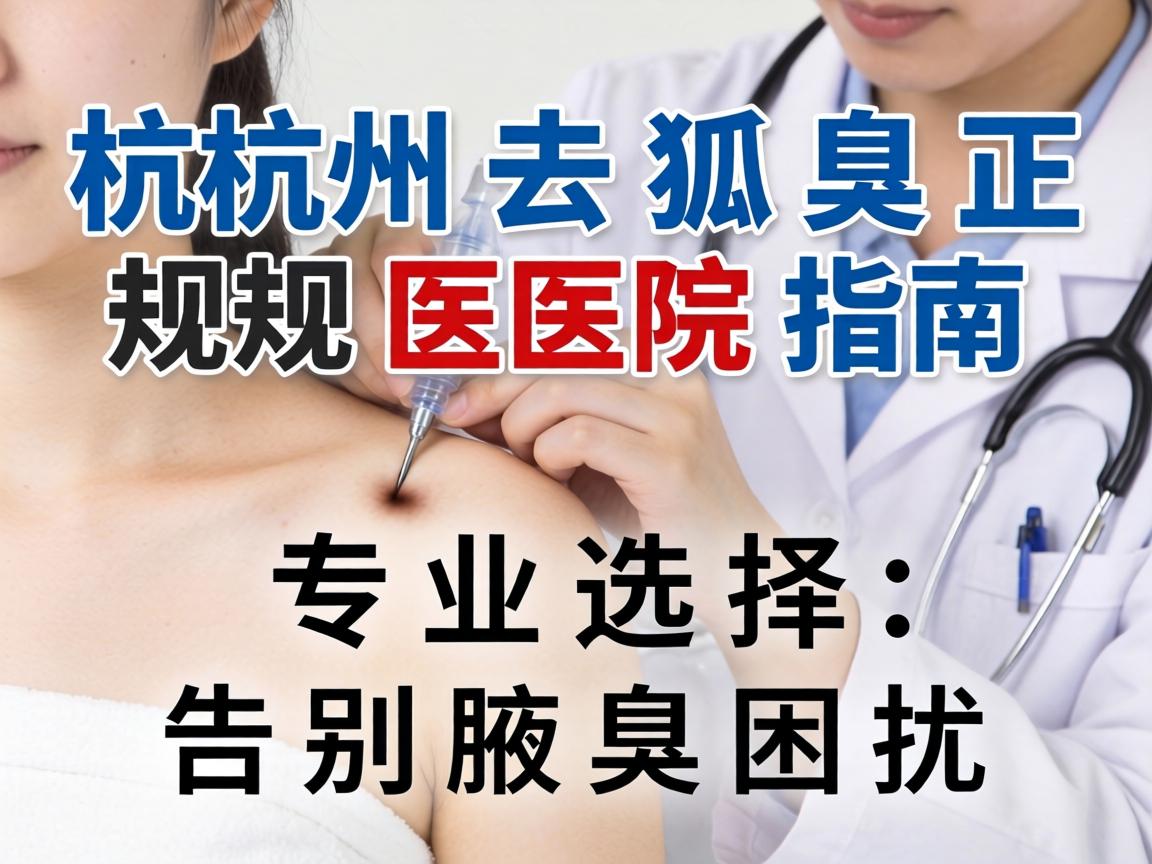 杭州去狐臭正规医院指南,专业选择,告别腋臭困扰 杭州去狐臭正规医院指南,专业选择,告别腋臭困扰
