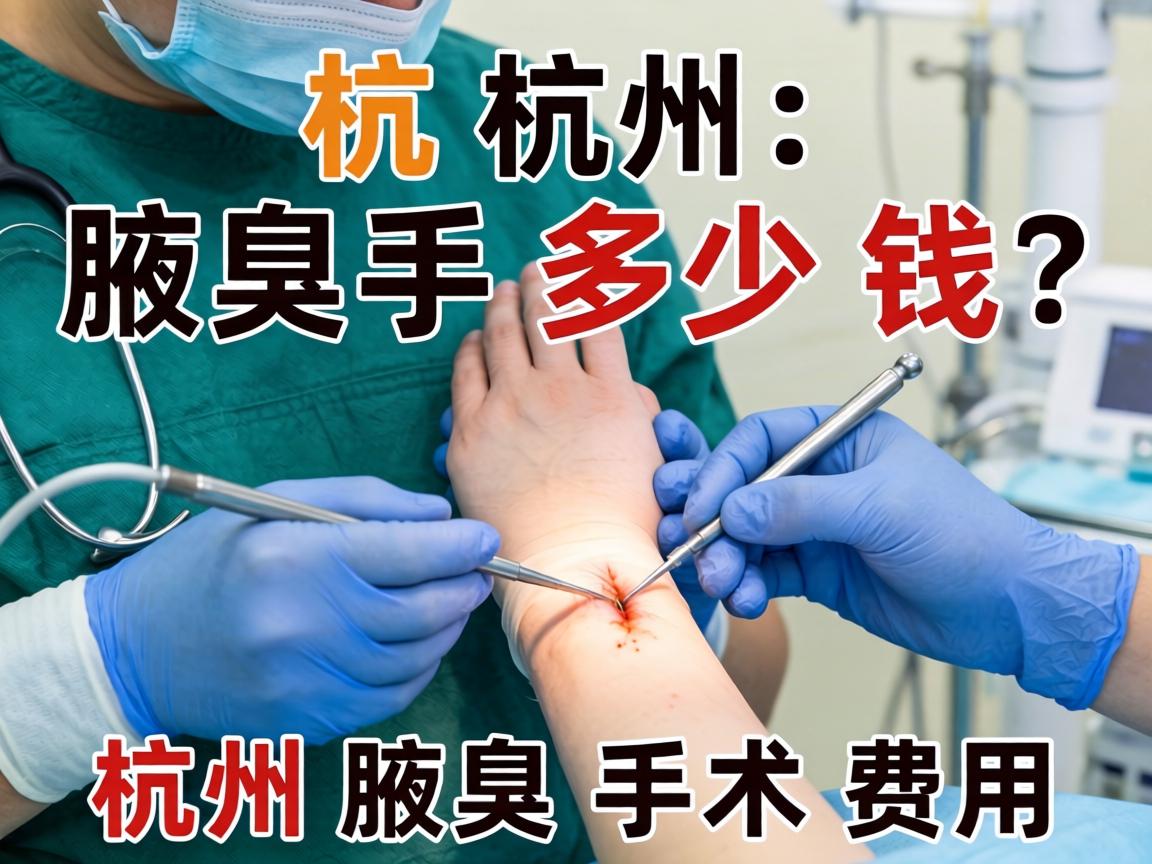 杭州腋臭手术多少钱？详解杭州腋臭手术费用