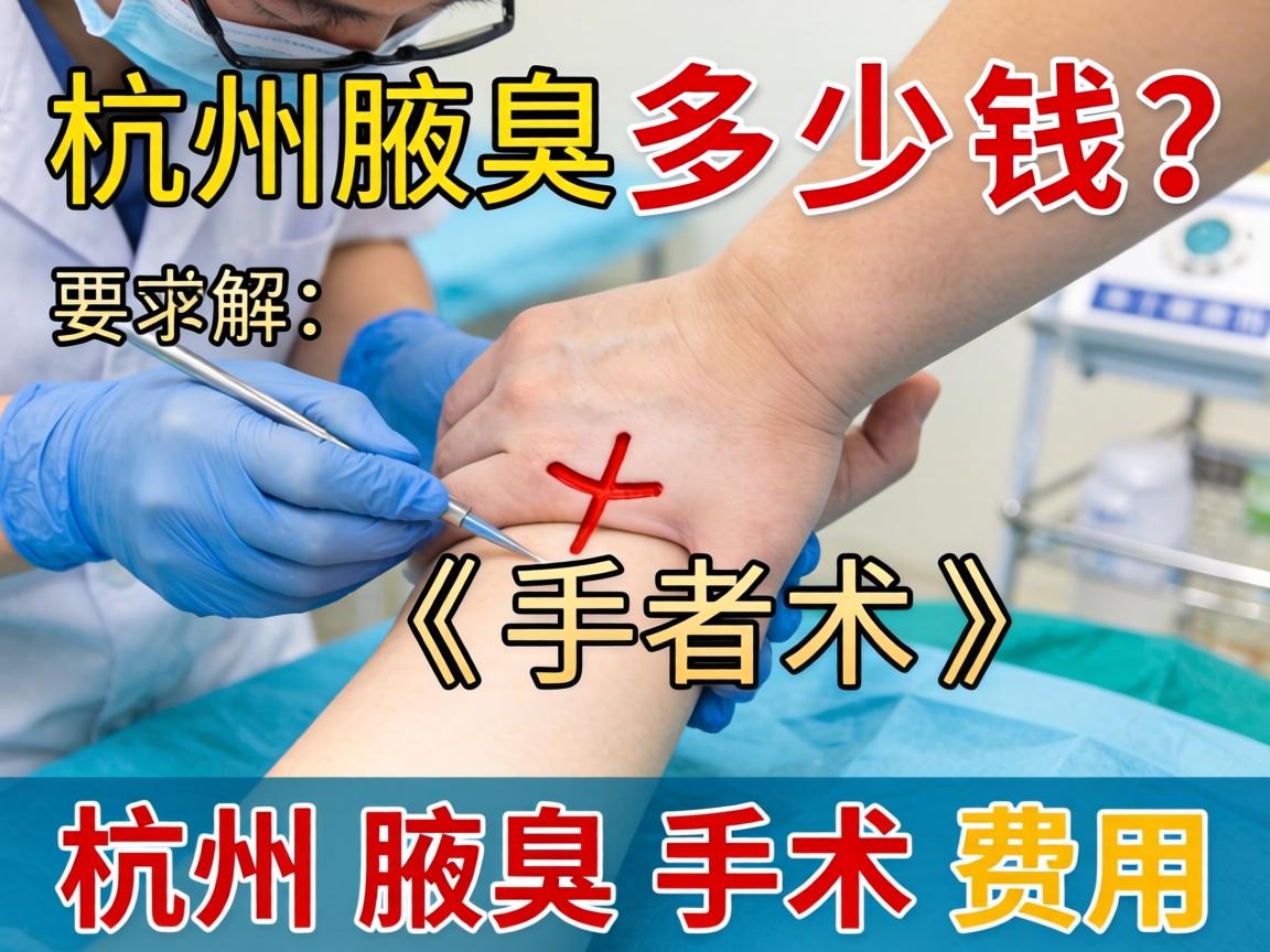 杭州腋臭手术多少钱？详解杭州腋臭手术费用