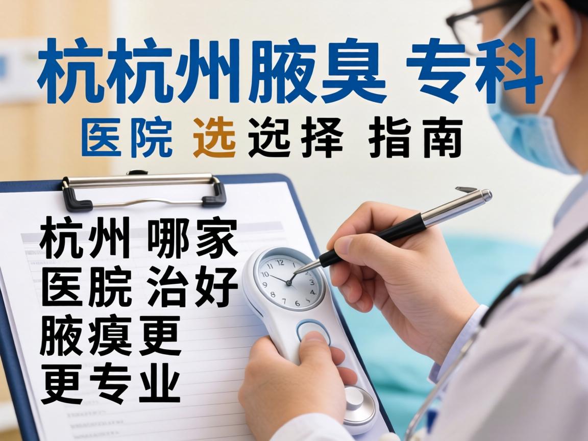 杭州腋臭专科医院选择指南，杭州哪家医院治好腋臭更专业