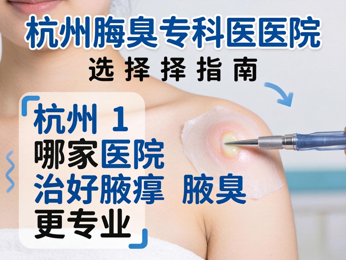 杭州腋臭专科医院选择指南，杭州哪家医院治好腋臭更专业