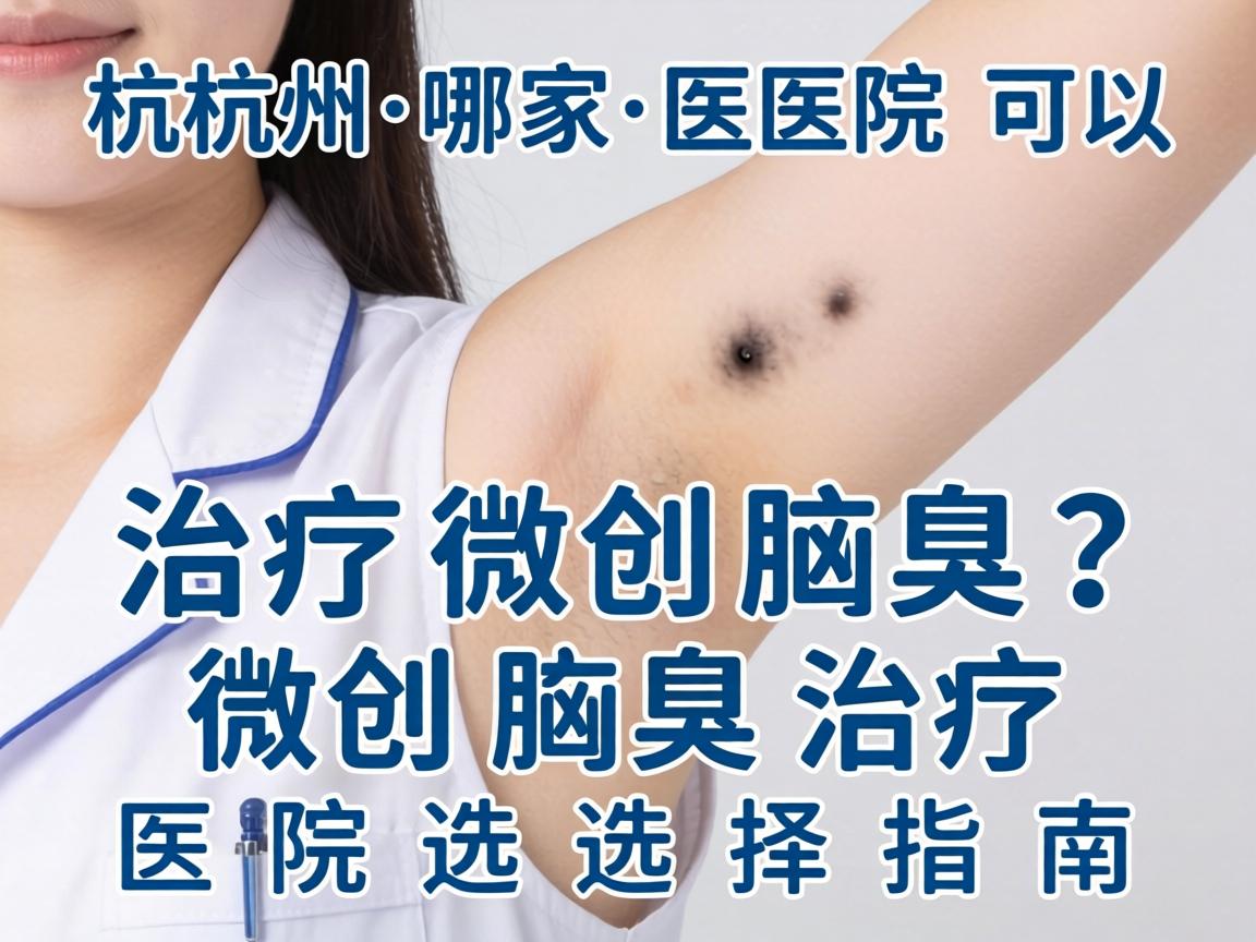 杭州哪家医院可以治疗微创腋臭？微创腋臭治疗医院选择指南