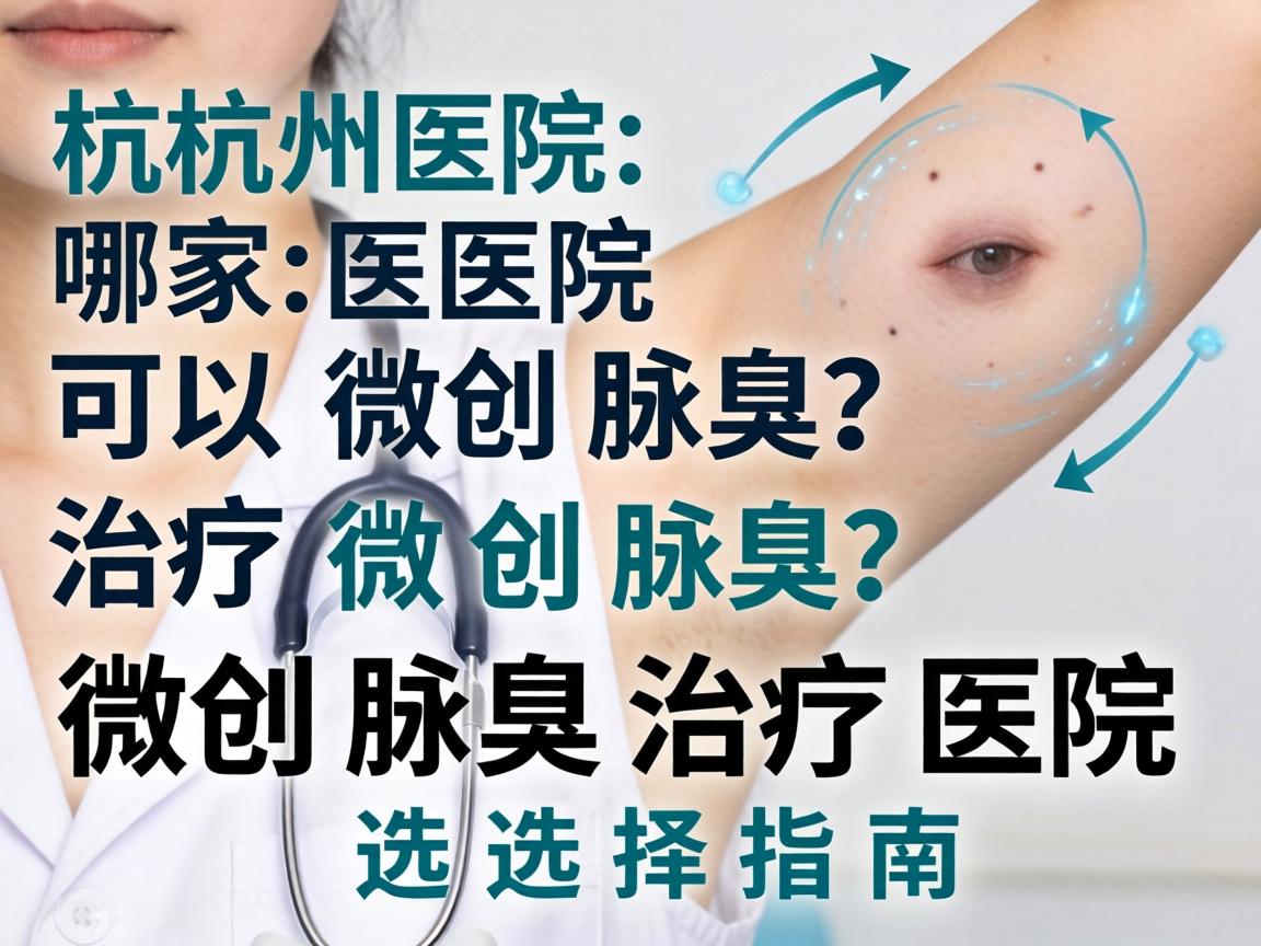 杭州哪家医院可以治疗微创腋臭？微创腋臭治疗医院选择指南