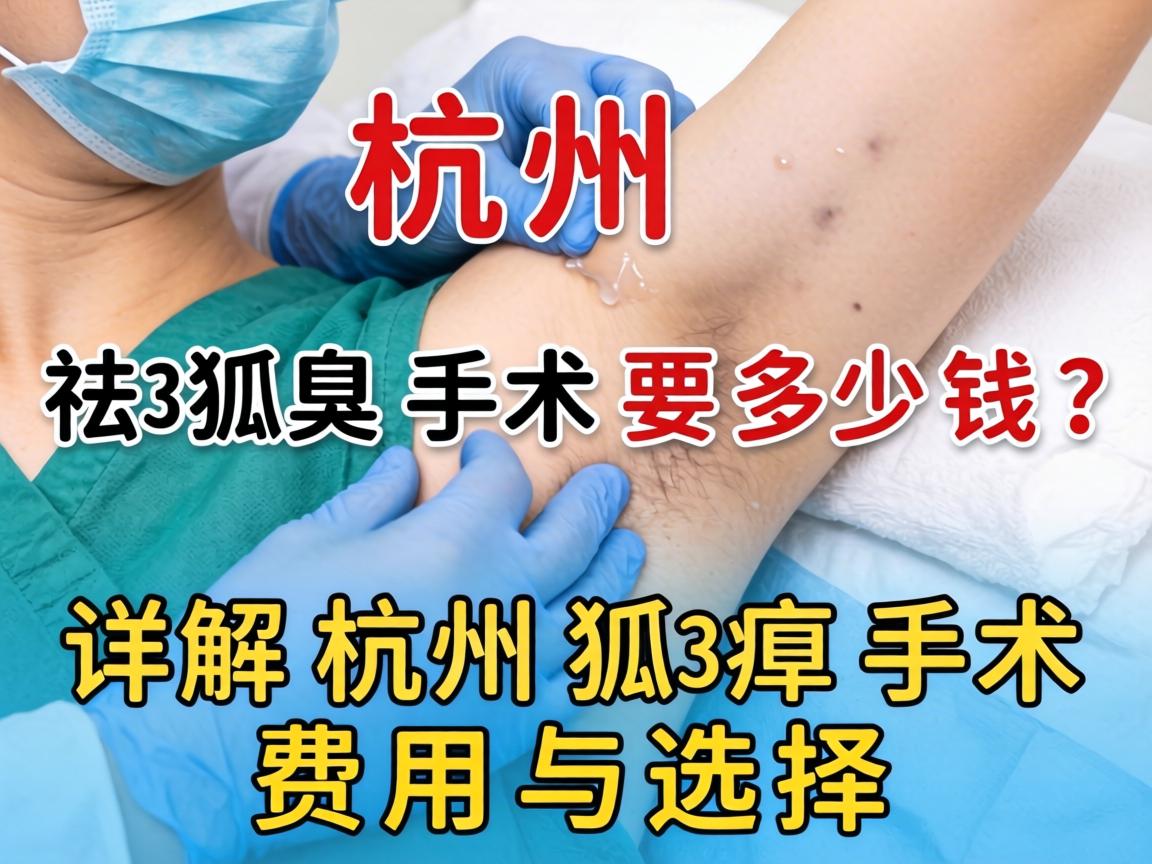 杭州祛狐臭手术要多少钱？详解杭州狐臭手术费用与选择
