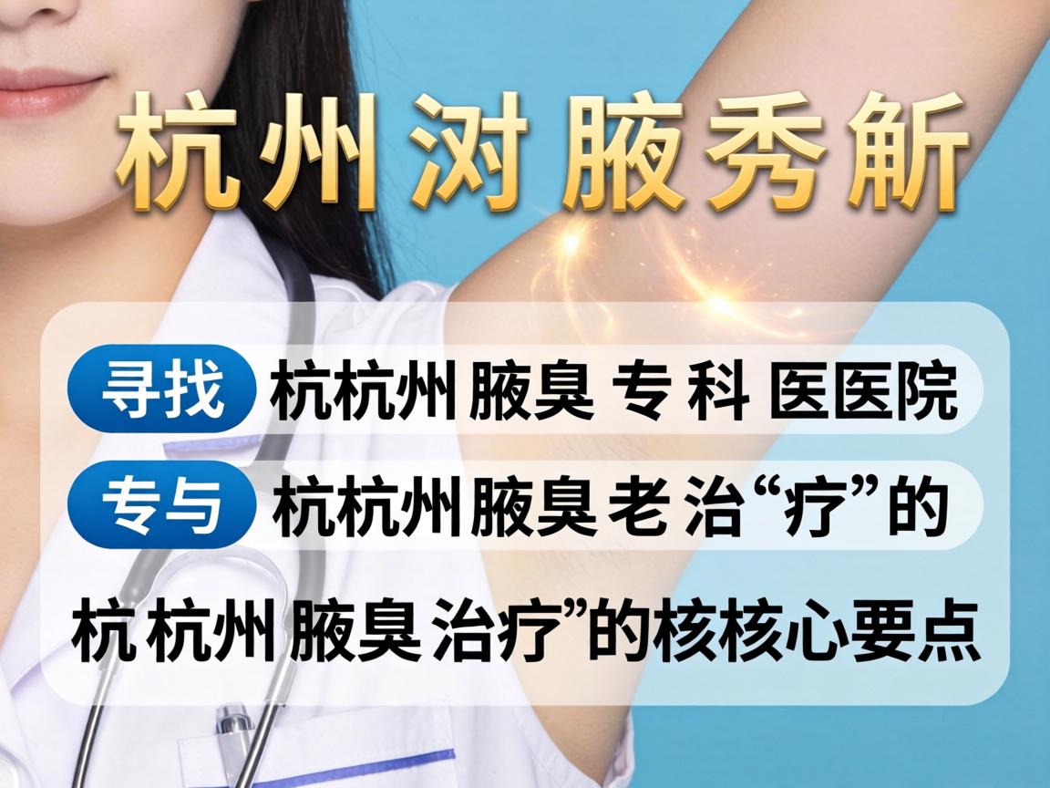 杭州腋秀解析，寻找杭州腋臭专科医院与杭州腋臭治疗的核心要点