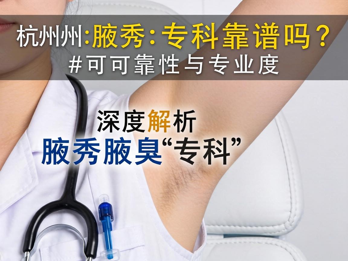 杭州腋秀腋臭专科靠谱吗？深度解析腋秀腋臭专科的可靠性与专业度