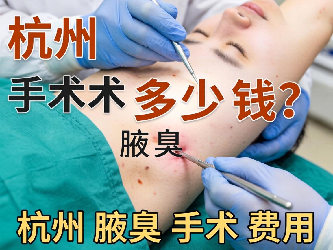 杭州腋臭手术多少钱？详解杭州腋臭手术费用