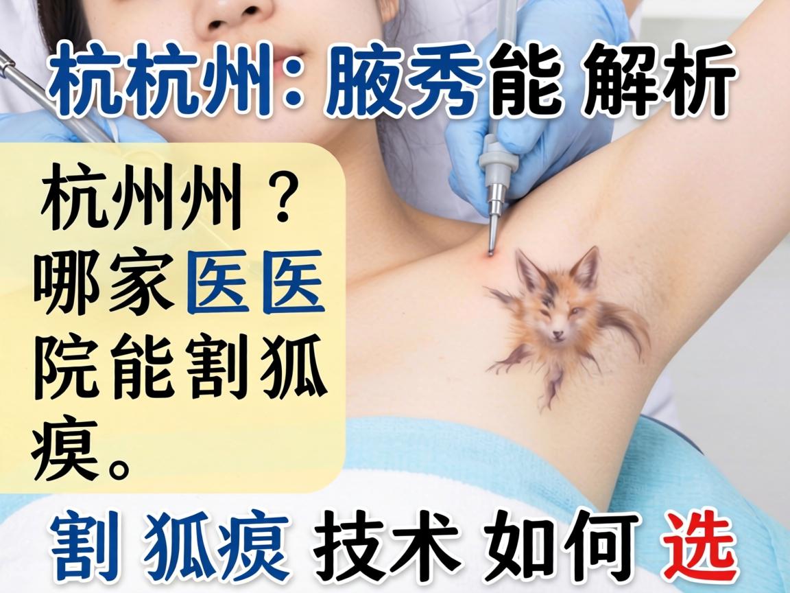 杭州腋秀解析，杭州哪家医院能割狐臭，割狐臭技术如何选