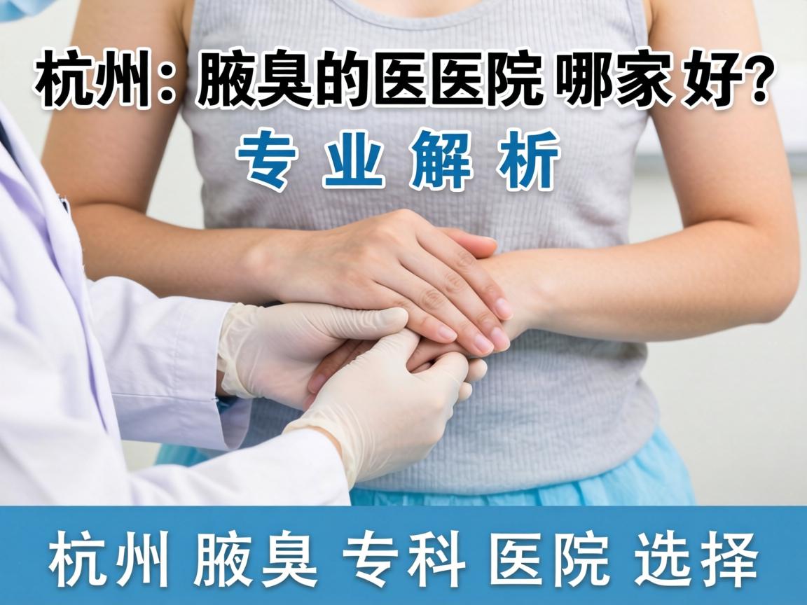 杭州腋臭医院哪家好？专业解析杭州腋臭专科医院选择