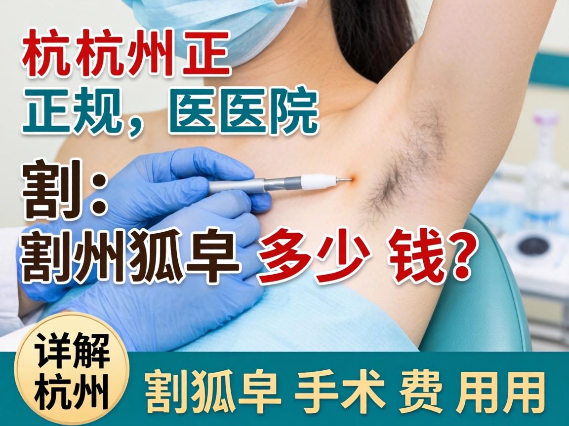 杭州正规医院割狐臭多少钱？详解杭州割狐臭手术费用
