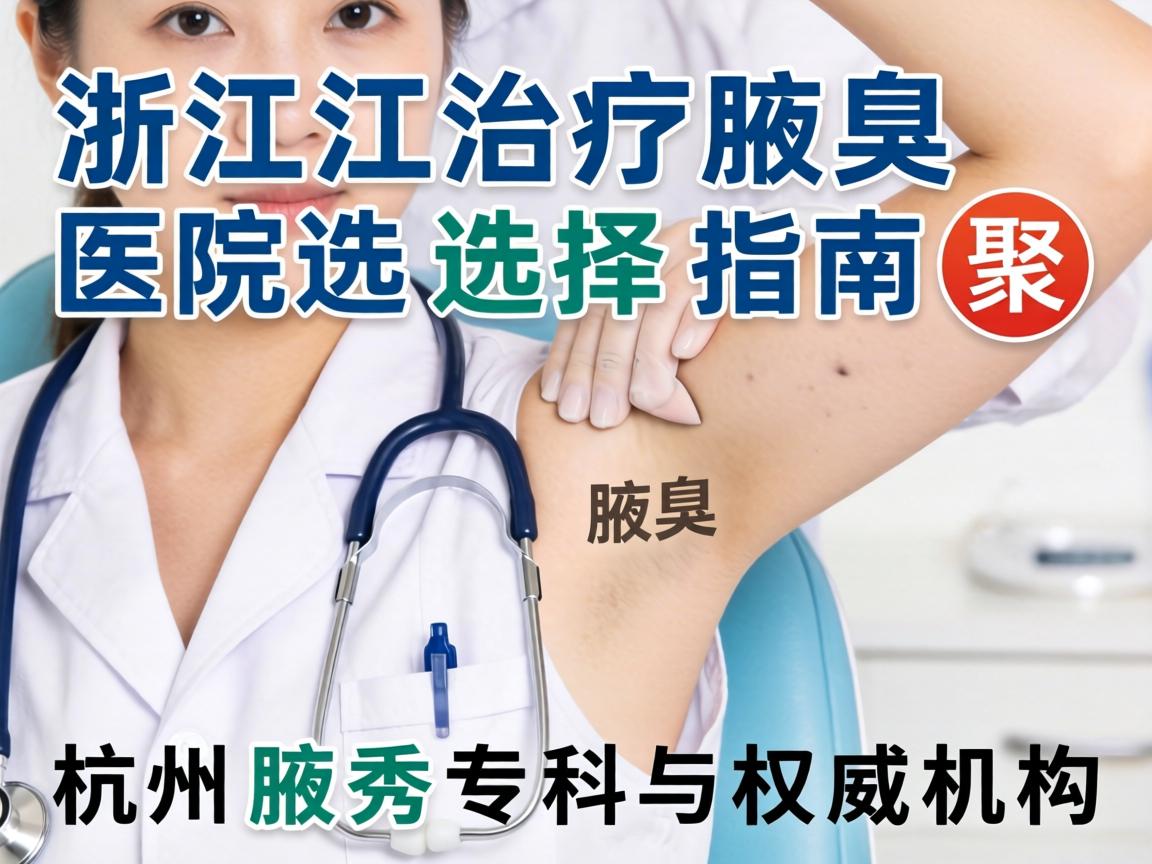 浙江治疗腋臭医院选择指南，聚焦杭州腋秀专科与权威机构