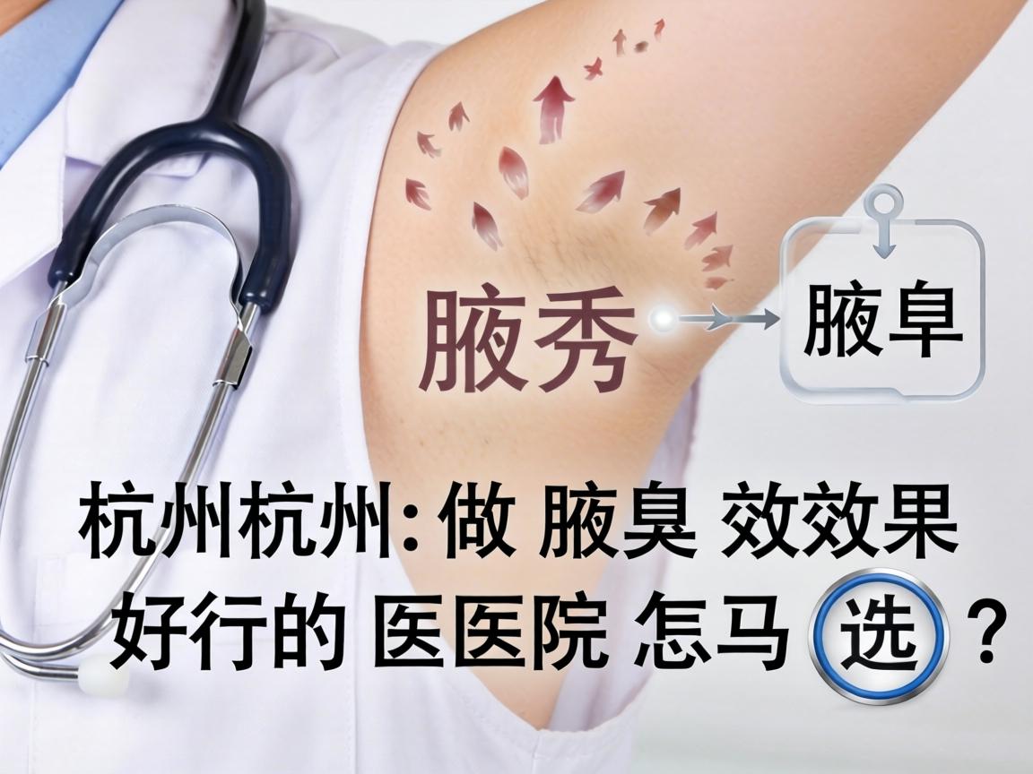 杭州腋秀解析，杭州做腋臭效果好的医院怎么选？