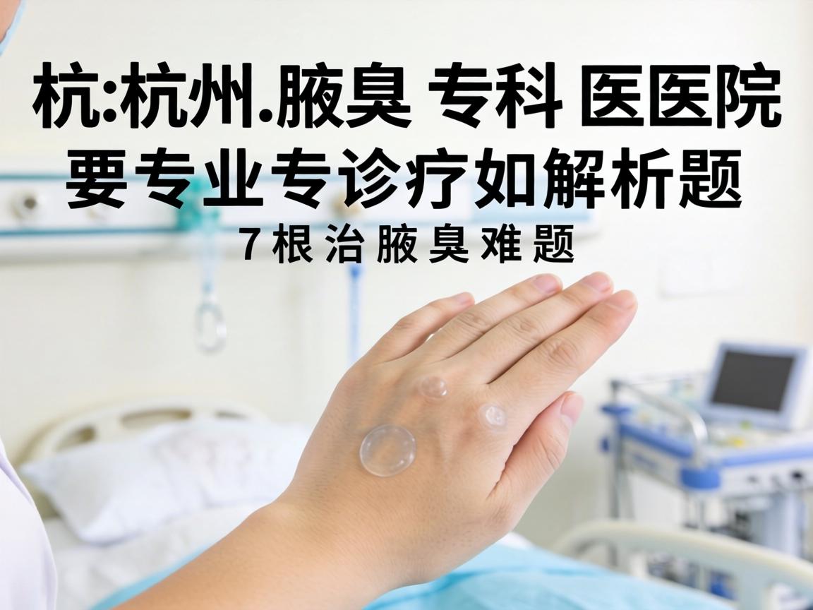 杭州腋臭专科医院解析，专业诊疗如何根治腋臭难题