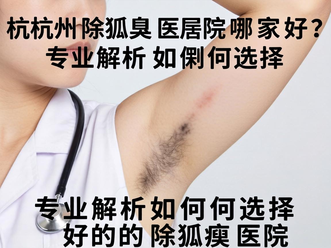 杭州除狐臭医院哪家好？专业解析如何选择好的除狐臭医院