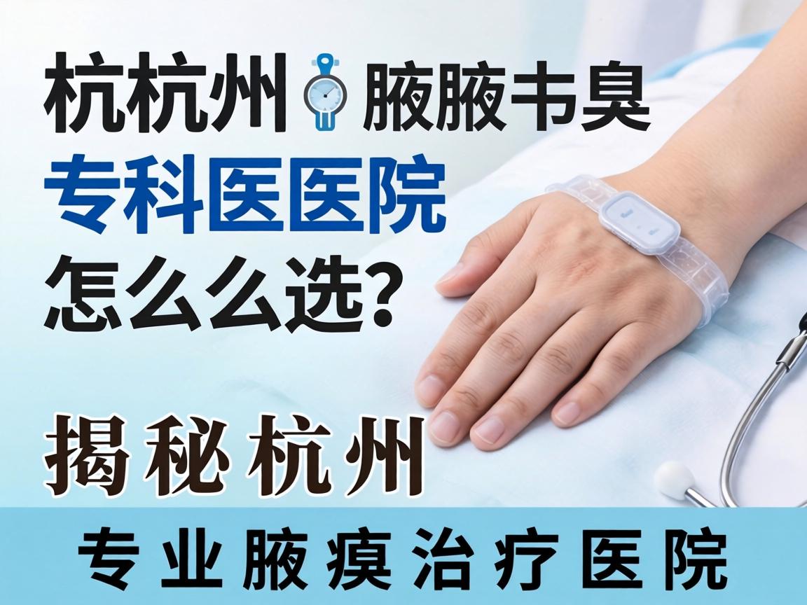 杭州腋臭专科医院怎么选？揭秘杭州专业腋臭治疗医院
