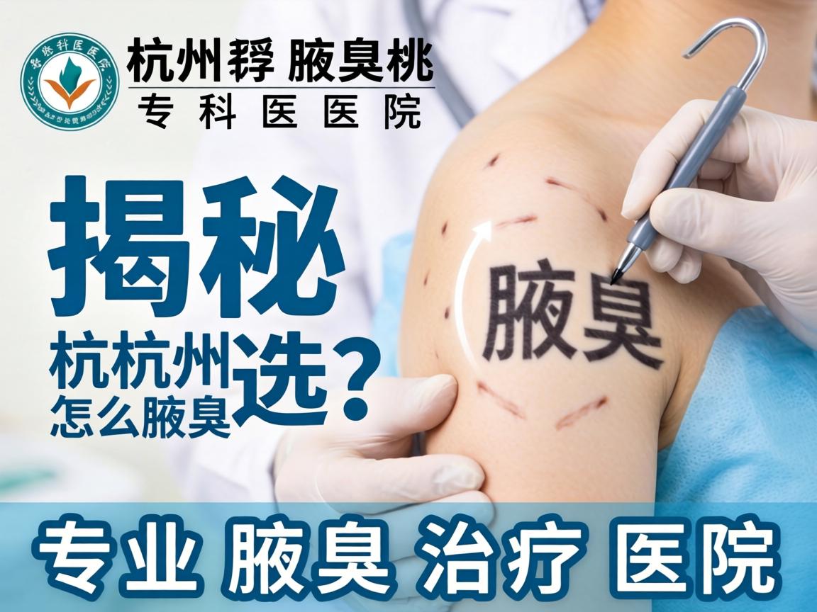 杭州腋臭专科医院怎么选？揭秘杭州专业腋臭治疗医院