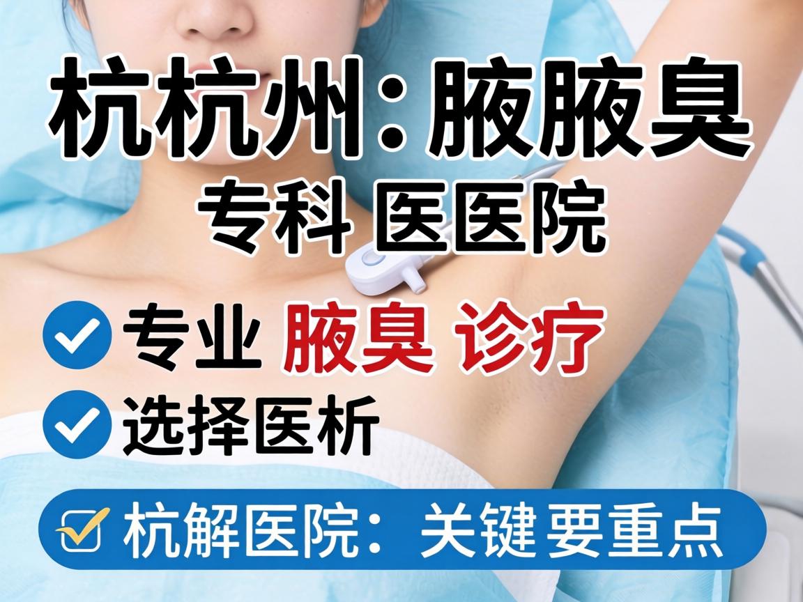杭州腋臭专科医院解析，选择专业腋臭诊疗医院的关键要点