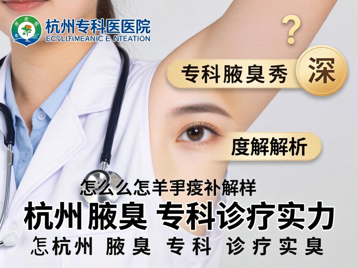 杭州腋秀腋臭专科医院怎么样？深度解析杭州腋臭专科诊疗实力
