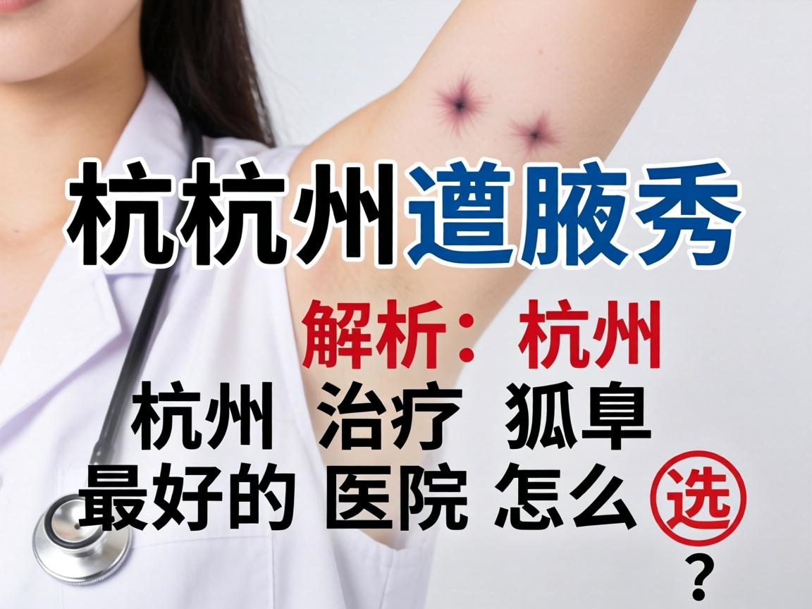 杭州腋秀解析，杭州治疗狐臭最好的医院怎么选？