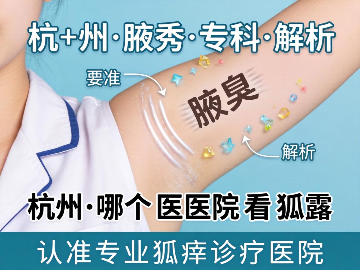 杭州腋秀专科解析，杭州哪个医院看狐臭，认准专业狐臭诊疗医院