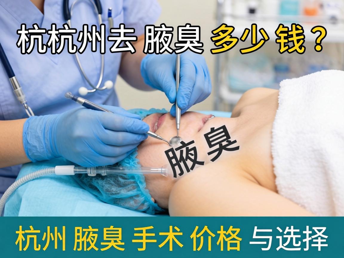 杭州去腋臭多少钱？详解杭州腋臭手术价格与选择