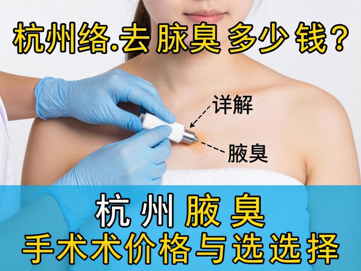 杭州去腋臭多少钱？详解杭州腋臭手术价格与选择