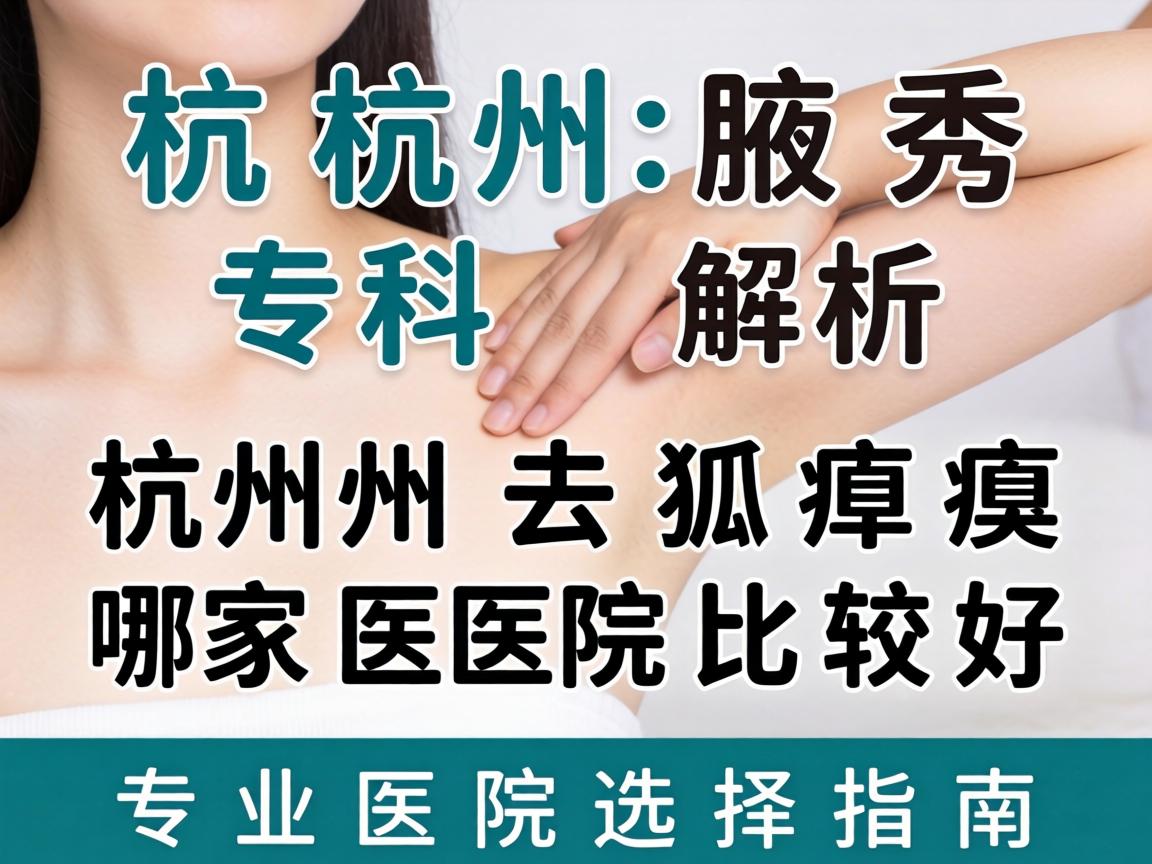 杭州腋秀专科解析，杭州去狐臭哪家医院比较好，专业医院选择指南